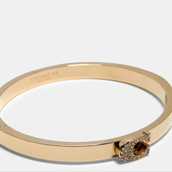 Coach Hinged Bracelet Gold Tone New in Box without Tags  ❤ - Picture 4 of 4
